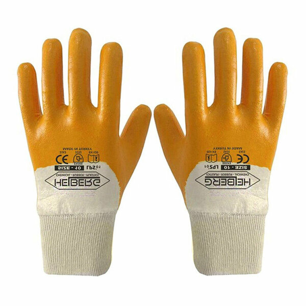 HELBERG NİTRİL ELDİVEN NO: 10 SARI DİZAYN